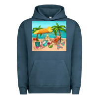 Pigment Midnight Navy summer Urban Hoodie - RanaPortraitStore
