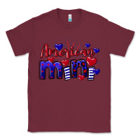 Burgundy American Mini  4th of July Classic Tee - CowGirlArtShop