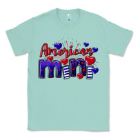 Seafoam American Mini  4th of July Classic Tee - CowGirlArtShop