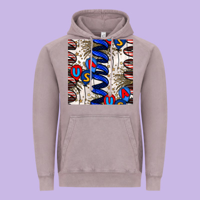 Usa Balloons Seamless Pattern Vintage Hoodie Designed By Bundleandbundleshop