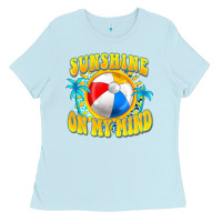 Baby Blue Sunshine on my mind Ladies Tee - FaDigitalArtStudio