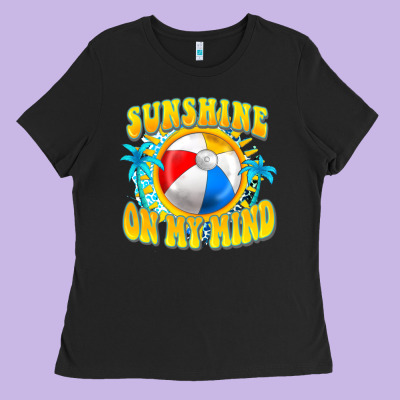 Sunshine On My Mind Ladies Tee Designed By Fadigitalartstudio