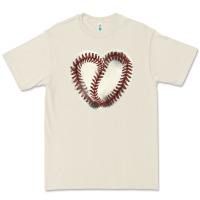 Bone Baseball ball heart Premium Tee - HowdyJamesFarm