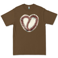 Cacao Baseball ball heart Premium Tee - HowdyJamesFarm