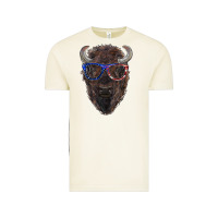 Vintage Arctic bison with american flag glasses Vintage Tee - RanaPortraitStore