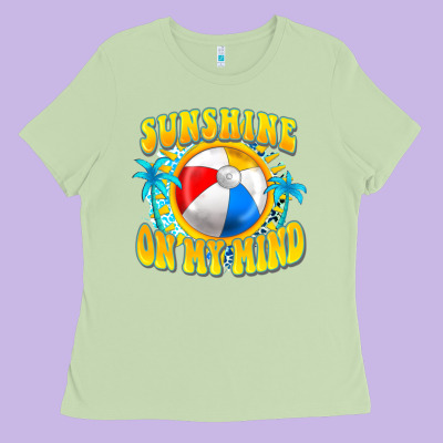 Sunshine On My Mind Ladies Tee Designed By Fadigitalartstudio