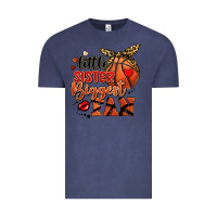 Vintage Denim little sister biggest fan basketball Vintage Tee - FaDigitalArtStudio