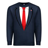 Navy halloween trump suit shirt us president easy costume t shirt Premium Sweatshirt - baoMotion