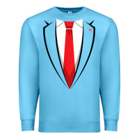 Ocean Blue halloween trump suit shirt us president easy costume t shirt Premium Sweatshirt - baoMotion