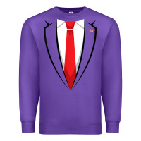 Purple halloween trump suit shirt us president easy costume t shirt Premium Sweatshirt - baoMotion