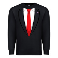 Black halloween trump suit shirt us president easy costume t shirt Premium Sweatshirt - baoMotion