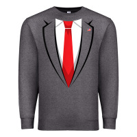 Charcoal Heather halloween trump suit shirt us president easy costume t shirt Premium Sweatshirt - baoMotion