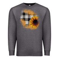 Charcoal Heather sunflower christmas patch Premium Sweatshirt - JahusDesignShop