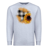 Heather Grey sunflower christmas patch Premium Sweatshirt - JahusDesignShop