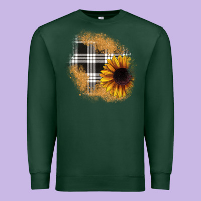 Sunflower Christmas Patch Premium Sweatshirt Designed By Jahusdesignshop