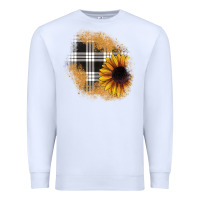 White sunflower christmas patch Premium Sweatshirt - JahusDesignShop