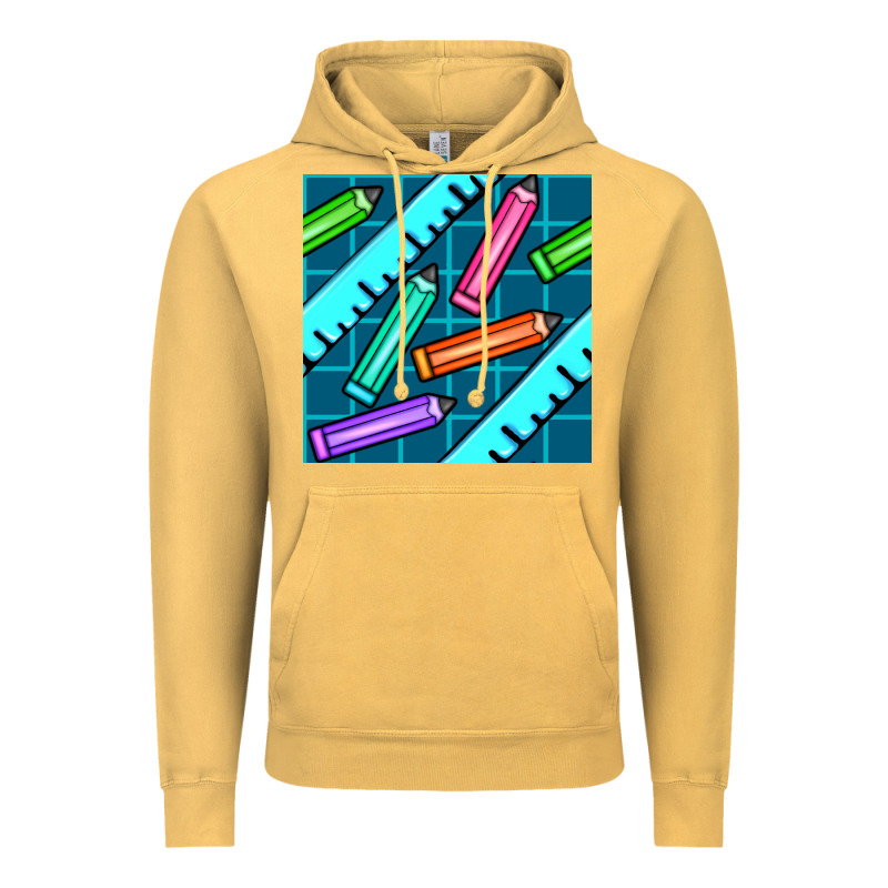 School Pencil Seamless Pattern Vintage Hoodie by BundleAndBundleShop | Teevron