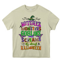 Mossy witches monsters goblins and screams its almost halloween Heavy Core Tee - CowGirlArtShop