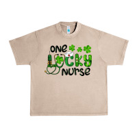 French Oak Saint Patricks One Lucky Nurse Urban Heavy Tee - RanaPortraitStore