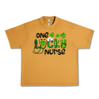Peanut Butter Saint Patricks One Lucky Nurse Urban Heavy Tee - RanaPortraitStore