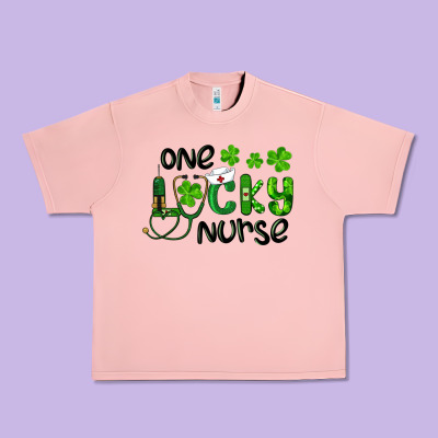 Saint Patricks One Lucky Nurse Urban Heavy Tee Designed By Ranaportraitstore