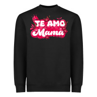 Black te amo mama Heavyweight Sweatshirt - JahusDesignShop