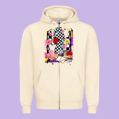 Teacher Zipper Hoodie Designed By Jahusdesignshop