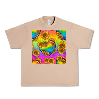 Burro Pride lgbtq leopard hearts and sunflowers seamless Urban Heavy Tee - BundleAndBundleShop