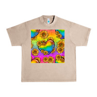 French Oak Pride lgbtq leopard hearts and sunflowers seamless Urban Heavy Tee - BundleAndBundleShop