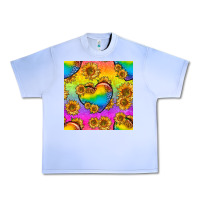Grape Ice Pride lgbtq leopard hearts and sunflowers seamless Urban Heavy Tee - BundleAndBundleShop