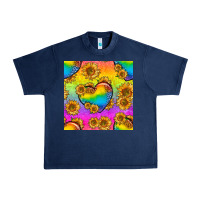 Navy Pride lgbtq leopard hearts and sunflowers seamless Urban Heavy Tee - BundleAndBundleShop