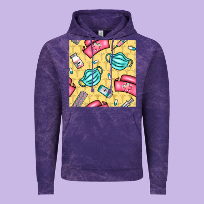 Nurse Medicine Seamless Pattern Vintage Hoodie Designed By Bundleandbundleshop