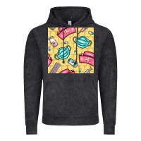 Vintage Black nurse medicine seamless pattern Vintage Hoodie - BundleAndBundleShop