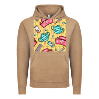 Vintage Coffee nurse medicine seamless pattern Vintage Hoodie - BundleAndBundleShop