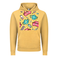 Vintage Mustard nurse medicine seamless pattern Vintage Hoodie - BundleAndBundleShop