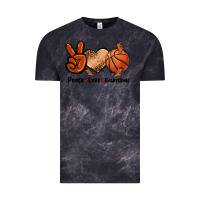 Cloud Black Peace Love Basketball Vintage Tee - FaDigitalArtStudio
