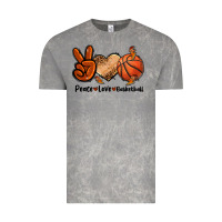 Cloud Rock Peace Love Basketball Vintage Tee - FaDigitalArtStudio