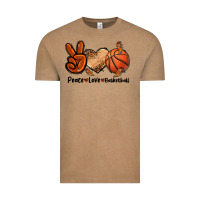Vintage Coffee Peace Love Basketball Vintage Tee - FaDigitalArtStudio