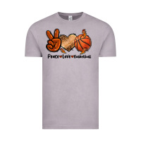 Vintage Zinc Peace Love Basketball Vintage Tee - FaDigitalArtStudio