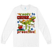 White ready to crush preschool Long Sleeve Tee - BundleAndBundleShop