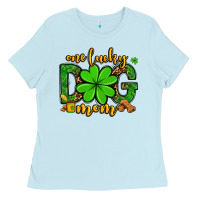 Baby Blue One lucky dog mom St. Patrick's Ladies Tee - OliviaCreatesArt