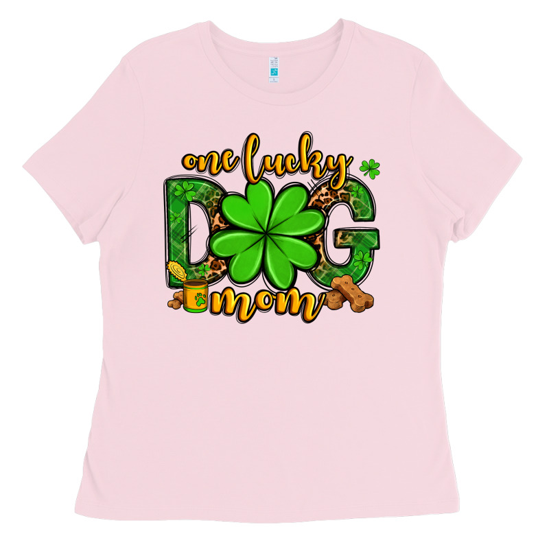 One Lucky Dog Mom St. Patrick's Ladies Tee by OliviaCreatesArt | Teevron