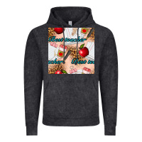 Vintage Black Best Teacher Seamless Pattern Vintage Hoodie - BundleAndBundleShop