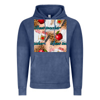 Vintage Denim Best Teacher Seamless Pattern Vintage Hoodie - BundleAndBundleShop