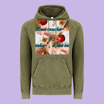Best Teacher Seamless Pattern Vintage Hoodie Designed By Bundleandbundleshop