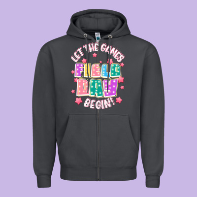 Field Day Let The Games Begin Zipper Hoodie Designed By Jahusdesignshop