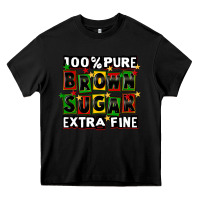 Black 100 pure brown sugar extra fine Heavy Core Tee - CowGirlArtShop
