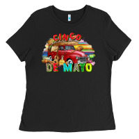 Black Cinco de mayo truck Ladies Tee - FaDigitalArtStudio