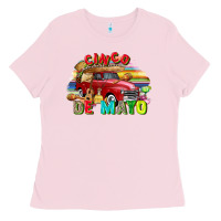 Bubblegum Pink Cinco de mayo truck Ladies Tee - FaDigitalArtStudio
