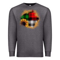 Charcoal Heather sunflower christmas patch3 Premium Sweatshirt - JahusDesignShop